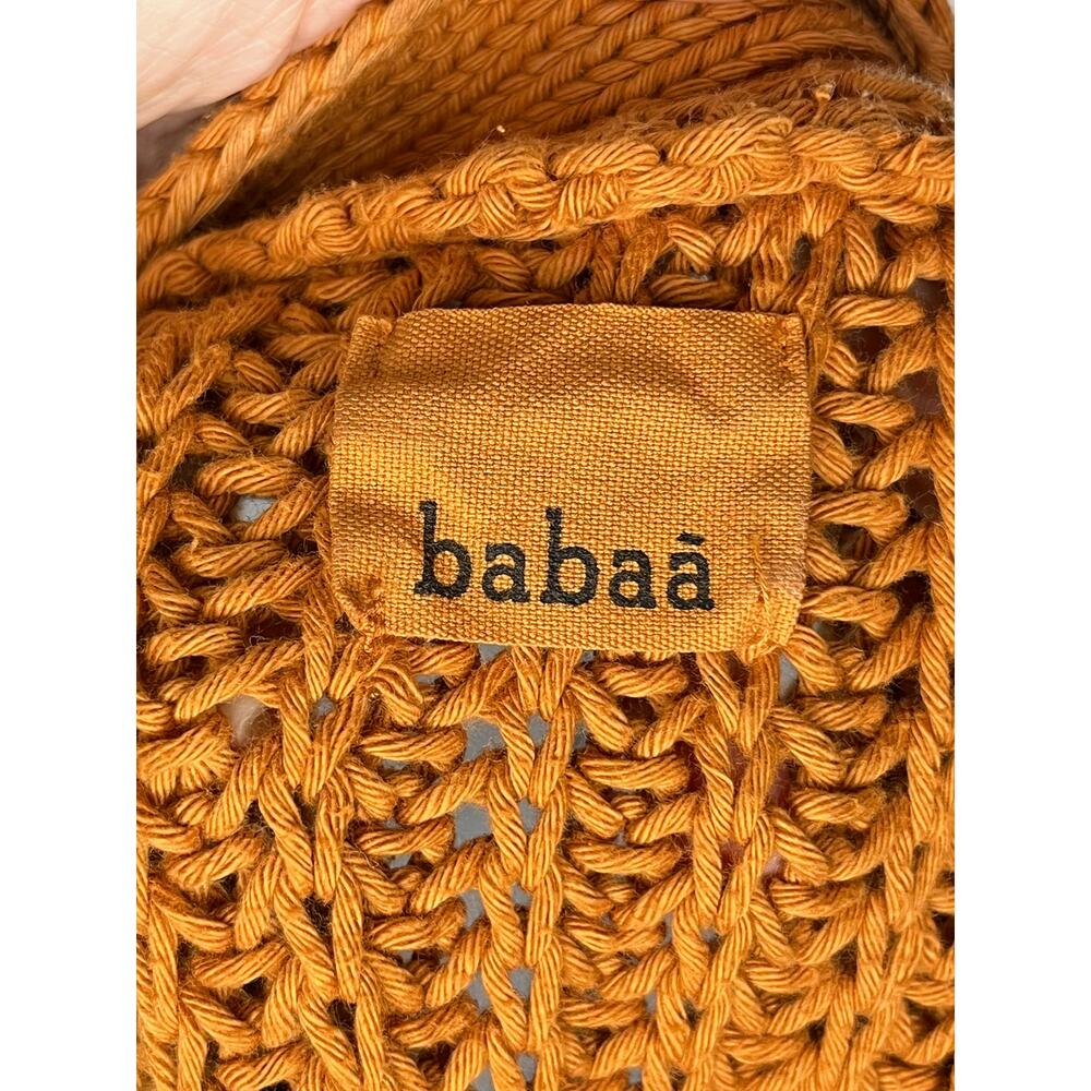 BABAA Sz OS S M L Cardigan No 18 Mi Tierra Rust Burnt Orange Cotton - Picture 3 of 12